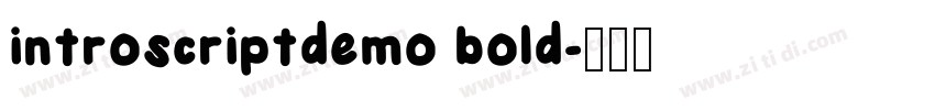 introscriptdemo bold字体转换